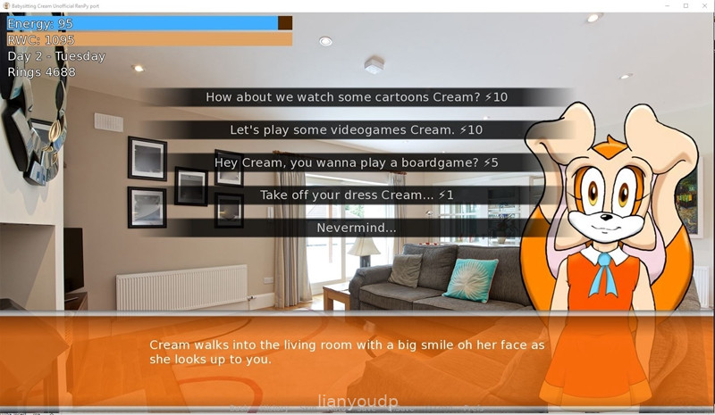 Babysitting Cream Ren’Py Port Screenshot 2