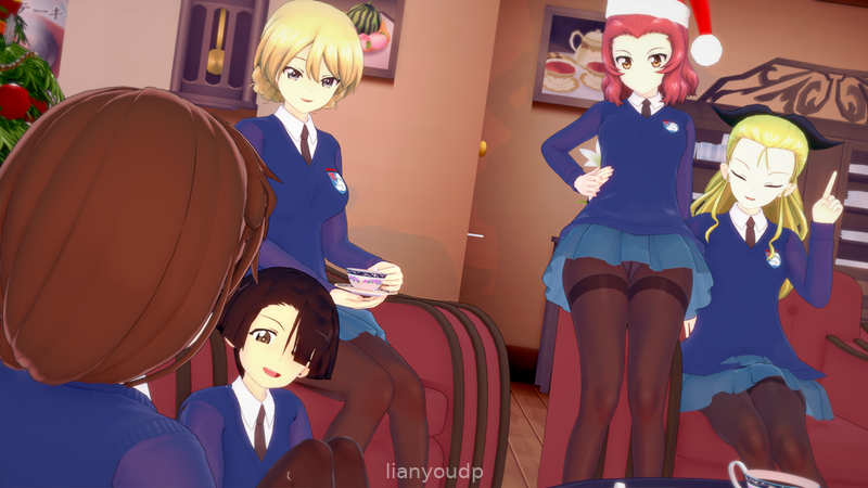 English Christmas : Girls und Panzer der Panzussy Screenshot 2