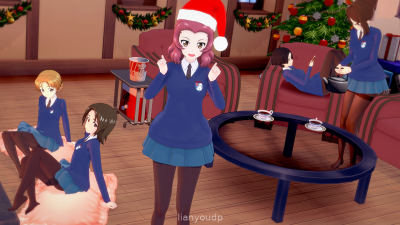 English Christmas : Girls und Panzer der Panzussy Screenshot 1