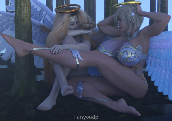 Everyone has Giantess Angel Waifus in Heaven Screenshot 3
